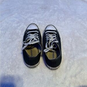 Converse Black Canvas Sneakers with White Accents